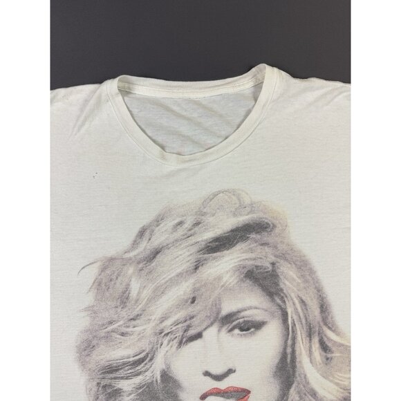 Vintage Y2K Madonna MDNA Tour 2012 White Pop Music Concert Faded White XL Rare - Picture 3 of 16